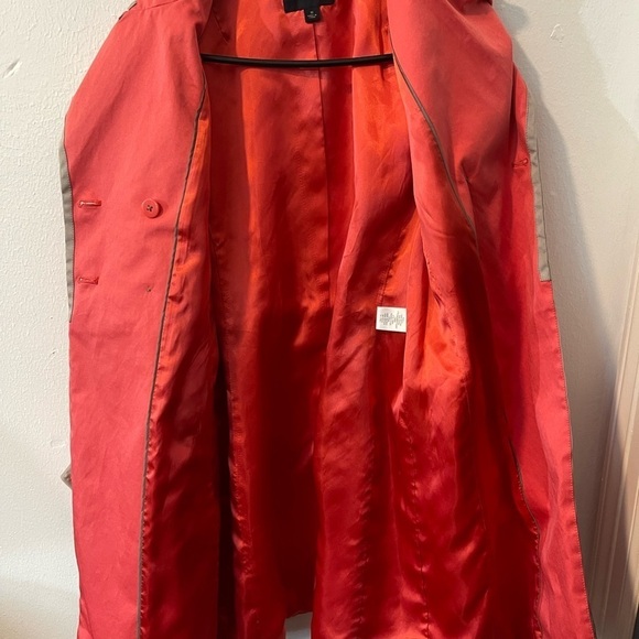 Banana Republic Coral Tan Trench Coat Sz M - Picture 7 of 12